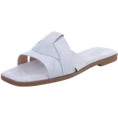 Ital-Design Pantoletten für Damen in Hellblau Ital-Design Pantoletten für Damen in Hellblau