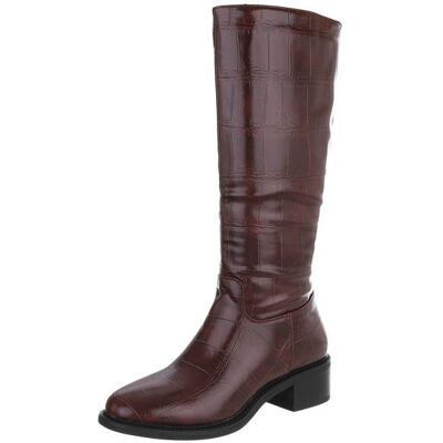 Ital-Design Klassische Stiefel für Damen in Weinrot Ital-Design Klassische Stiefel für Damen in Weinrot