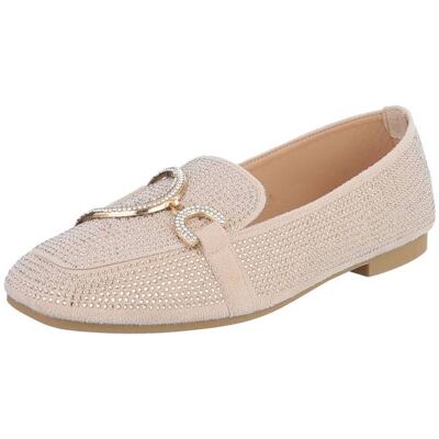 Ital-Design Slipper für Damen in Beige und Gold Ital-Design Slipper für Damen in Beige und Gold