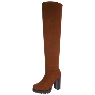 Ital-Design Overknees für Damen in Camel Ital-Design Overknees für Damen in Camel