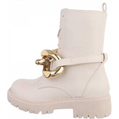 Ital-Design Western- & Bikerboots für Damen in Beige Ital-Design Western- & Bikerboots für Damen in Beige