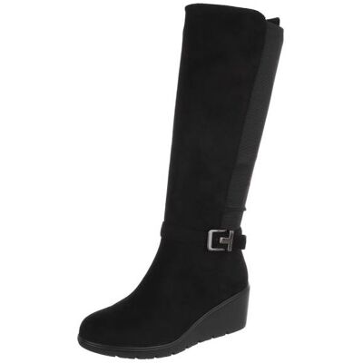 Ital-Design Keilstiefel für Damen in Schwarz Ital-Design Keilstiefel für Damen in Schwarz
