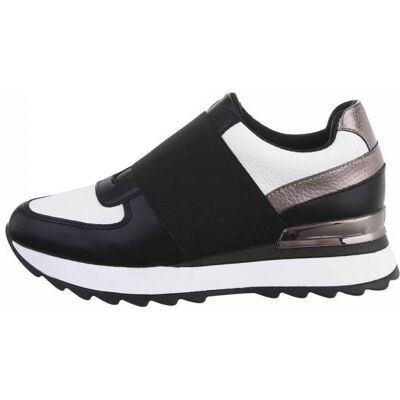 Ital-Design Sneakers Low für Damen in Schwarz und Weiß Ital-Design Sneakers Low für Damen in Schwarz und Weiß