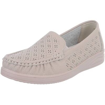 Ital-Design Slipper für Damen in Beige und Grau Ital-Design Slipper für Damen in Beige und Grau