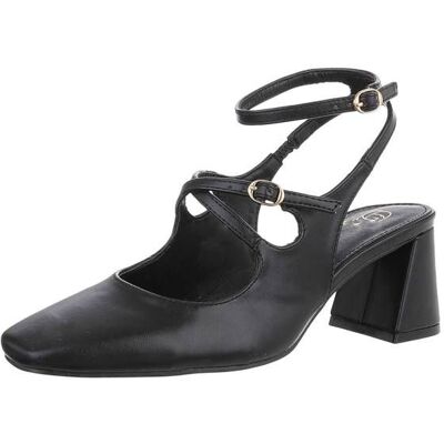 Ital-Design Schnür- & Riemchenpumps für Damen in Schwarz Ital-Design Schnür- & Riemchenpumps für Damen in Schwarz