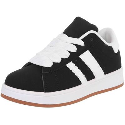 Ital-Design Sneakers Low für Damen in Schwarz und Weiß Ital-Design Sneakers Low für Damen in Schwarz und Weiß