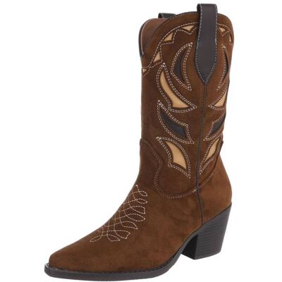 Ital-Design Western- & Bikerstiefel für Damen in Braun Ital-Design Western- & Bikerstiefel für Damen in Braun