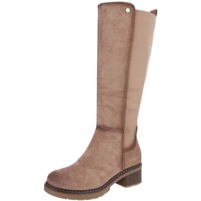 Ital-Design Klassische Stiefel für Damen in Hellbraun Ital-Design Klassische Stiefel für Damen in Hellbraun
