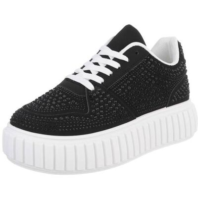 Ital-Design Sneakers Low für Damen in Schwarz Ital-Design Sneakers Low für Damen in Schwarz