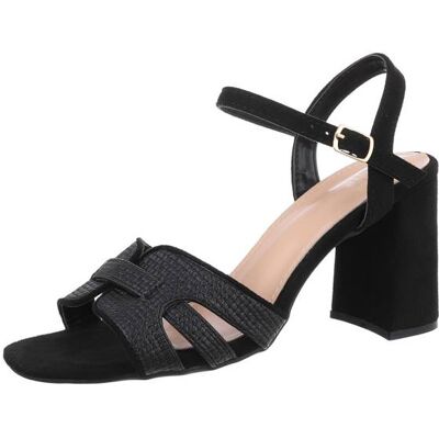 Ital-Design High-Heel Sandaletten für Damen in Schwarz Ital-Design High-Heel Sandaletten für Damen in Schwarz