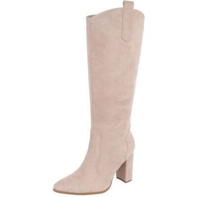 Ital-Design High-Heel Stiefel für Damen in Beige Ital-Design High-Heel Stiefel für Damen in Beige