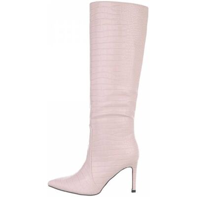 Ital-Design High-Heel Stiefel für Damen in Altrosa Ital-Design High-Heel Stiefel für Damen in Altrosa