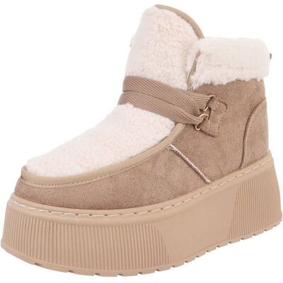 Ital-Design Snowboots für Damen in Hellbraun und Beige Ital-Design Snowboots für Damen in Hellbraun und Beige