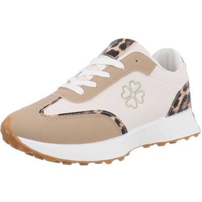 Ital-Design Sneakers Low für Damen in Hellbraun und Beige Ital-Design Sneakers Low für Damen in Hellbraun und Beige