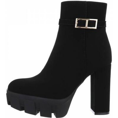 Ital-Design Plateaustiefeletten für Damen in Schwarz Ital-Design Plateaustiefeletten für Damen in Schwarz