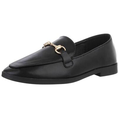 Ital-Design Mokassins für Damen in Schwarz Ital-Design Mokassins für Damen in Schwarz