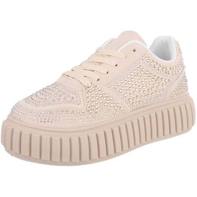 Ital-Design Sneakers Low für Damen in Beige Ital-Design Sneakers Low für Damen in Beige