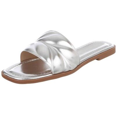Ital-Design Pantoletten für Damen in Silber Ital-Design Pantoletten für Damen in Silber
