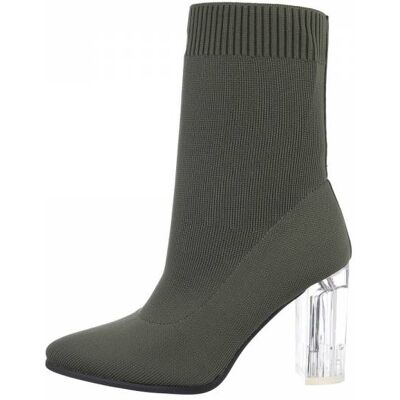 Ital-Design High-Heel Stiefeletten für Damen in Olive Ital-Design High-Heel Stiefeletten für Damen in Olive