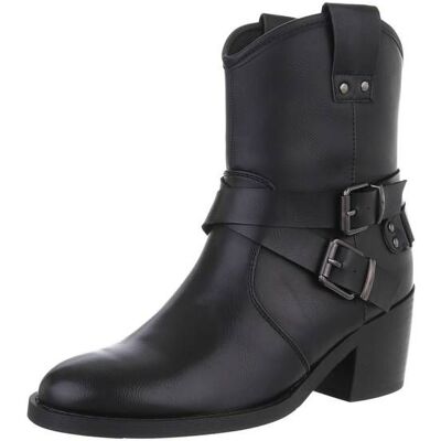 Ital-Design Western- & Bikerboots für Damen in Schwarz Ital-Design Western- & Bikerboots für Damen in Schwarz