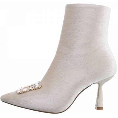 Ital-Design High-Heel Stiefeletten für Damen in Beige Ital-Design High-Heel Stiefeletten für Damen in Beige