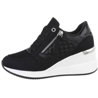 Ital-Design Sneakers Low für Damen in Schwarz und Weiß Ital-Design Sneakers Low für Damen in Schwarz und Weiß