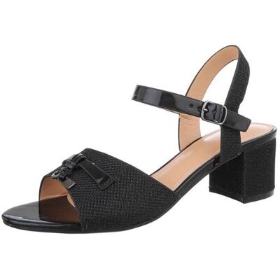 Ital-Design High-Heel Sandaletten für Damen in Schwarz Ital-Design High-Heel Sandaletten für Damen in Schwarz