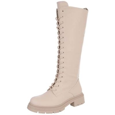 Ital-Design Plateaustiefel für Damen in Beige Ital-Design Plateaustiefel für Damen in Beige