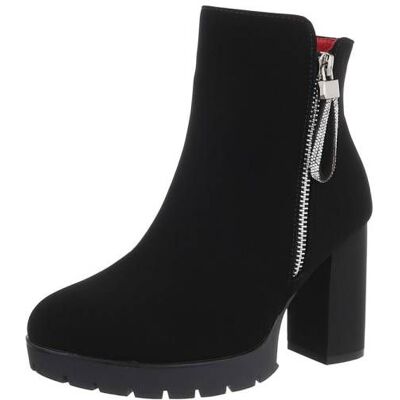 Ital-Design High-Heel Stiefeletten für Damen in Schwarz Ital-Design High-Heel Stiefeletten für Damen in Schwarz