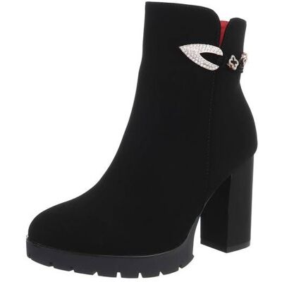 Ital-Design High-Heel Stiefeletten für Damen in Schwarz Ital-Design High-Heel Stiefeletten für Damen in Schwarz