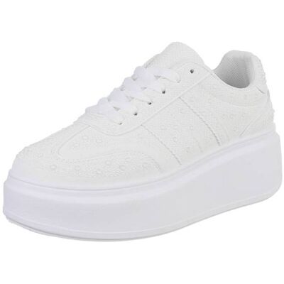 Ital-Design Sneakers Low für Damen in Weiß Ital-Design Sneakers Low für Damen in Weiß