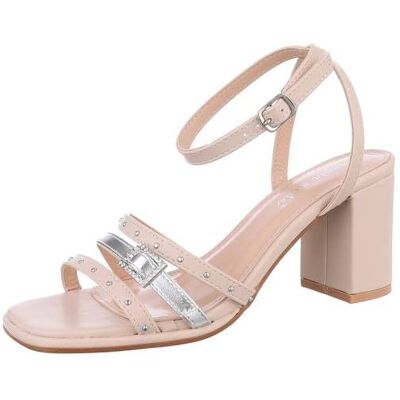 Ital-Design High-Heel Sandaletten für Damen in Beige Ital-Design High-Heel Sandaletten für Damen in Beige
