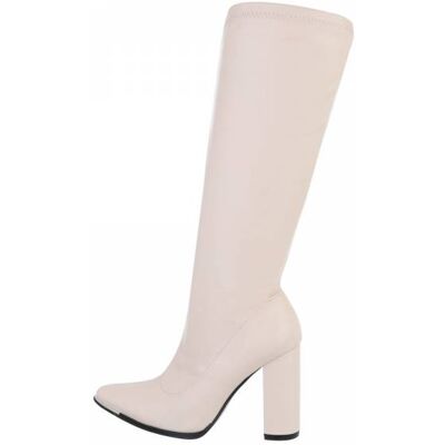 Ital-Design High-Heel Stiefel für Damen in Beige Ital-Design High-Heel Stiefel für Damen in Beige