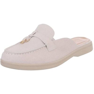 Ital-Design Pantoletten für Damen in Beige Ital-Design Pantoletten für Damen in Beige
