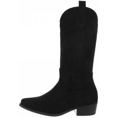 Ital-Design Western- & Bikerstiefel für Damen in Schwarz Ital-Design Western- & Bikerstiefel für Damen in Schwarz