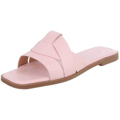 Ital-Design Pantoletten für Damen in Rosa Ital-Design Pantoletten für Damen in Rosa