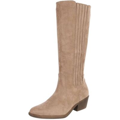 Ital-Design Klassische Stiefel für Damen in Hellbraun Ital-Design Klassische Stiefel für Damen in Hellbraun