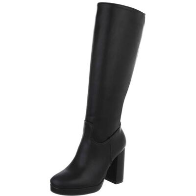 Ital-Design High-Heel Stiefel für Damen in Schwarz Ital-Design High-Heel Stiefel für Damen in Schwarz