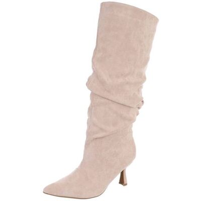 Ital-Design Klassische Stiefel für Damen in Beige Ital-Design Klassische Stiefel für Damen in Beige