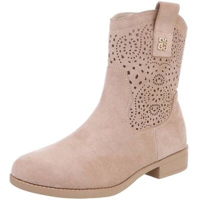 Ital-Design Sommerstiefel für Damen in Hellbraun Ital-Design Sommerstiefel für Damen in Hellbraun