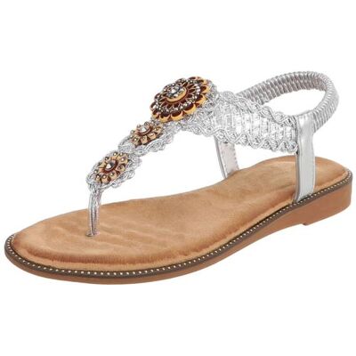 Ital-Design Zehentrenner für Damen in Silber Ital-Design Zehentrenner für Damen in Silber