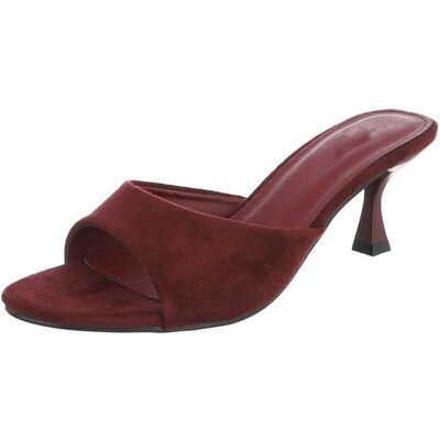 Ital-Design Pantoletten für Damen in Bordeaux Ital-Design Pantoletten für Damen in Bordeaux