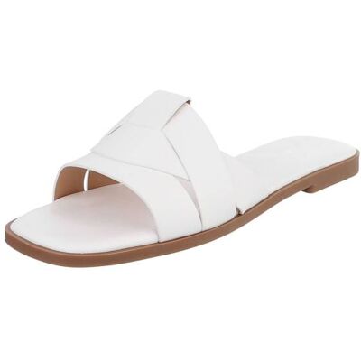 Ital-Design Pantoletten für Damen in Weiß Ital-Design Pantoletten für Damen in Weiß