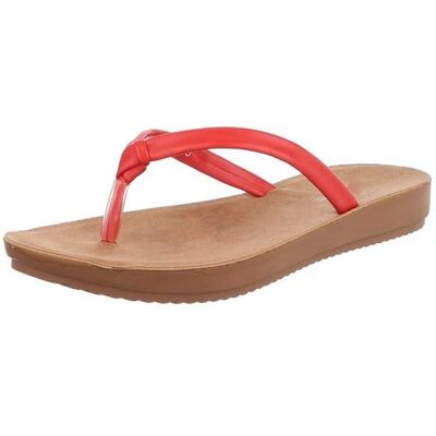 Ital-Design Zehentrenner für Damen in Rot Ital-Design Zehentrenner für Damen in Rot