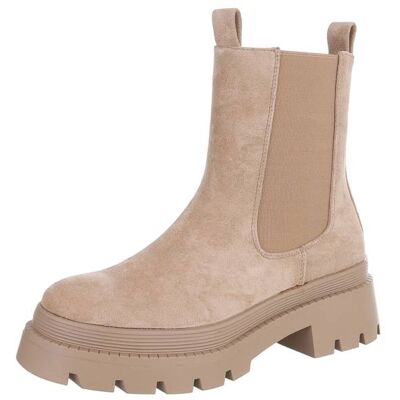 Ital-Design Plateaustiefeletten für Damen in Hellbraun Ital-Design Plateaustiefeletten für Damen in Hellbraun