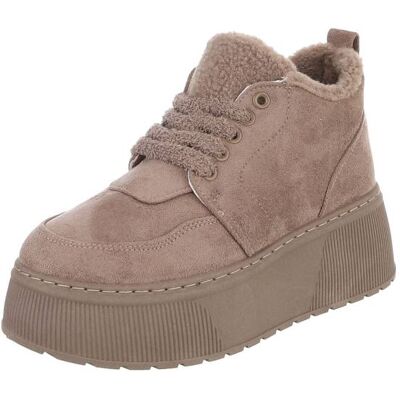 Ital-Design Snowboots für Damen in Beige und Braun Ital-Design Snowboots für Damen in Beige und Braun