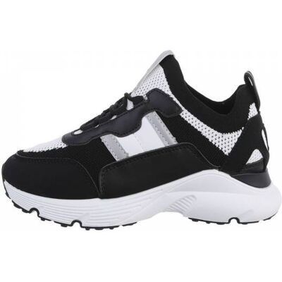 Ital-Design Sneakers Low für Damen in Schwarz und Weiß Ital-Design Sneakers Low für Damen in Schwarz und Weiß