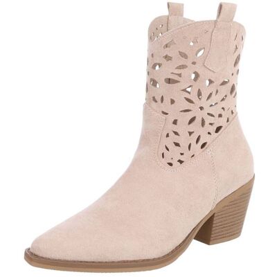 Ital-Design Sommerstiefel für Damen in Beige Ital-Design Sommerstiefel für Damen in Beige