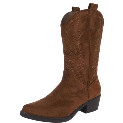 Ital-Design Western- & Bikerstiefel für Damen in Braun Ital-Design Western- & Bikerstiefel für Damen in Braun