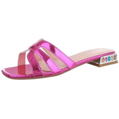 Ital-Design Pantoletten für Damen in Pink Ital-Design Pantoletten für Damen in Pink
